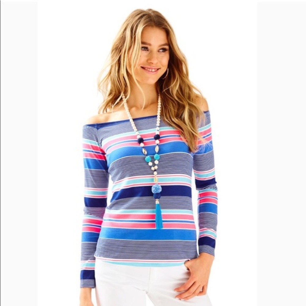 Lilly Pulitzer Audelia Long Sleeve Top Size: Small